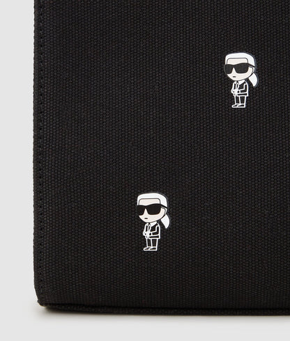 KarlLagerfeld Ikon All-Over-Print Tote Bag Black