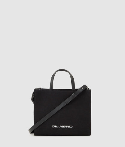 KarlLagerfeld Ikon All-Over-Print Tote Bag Black