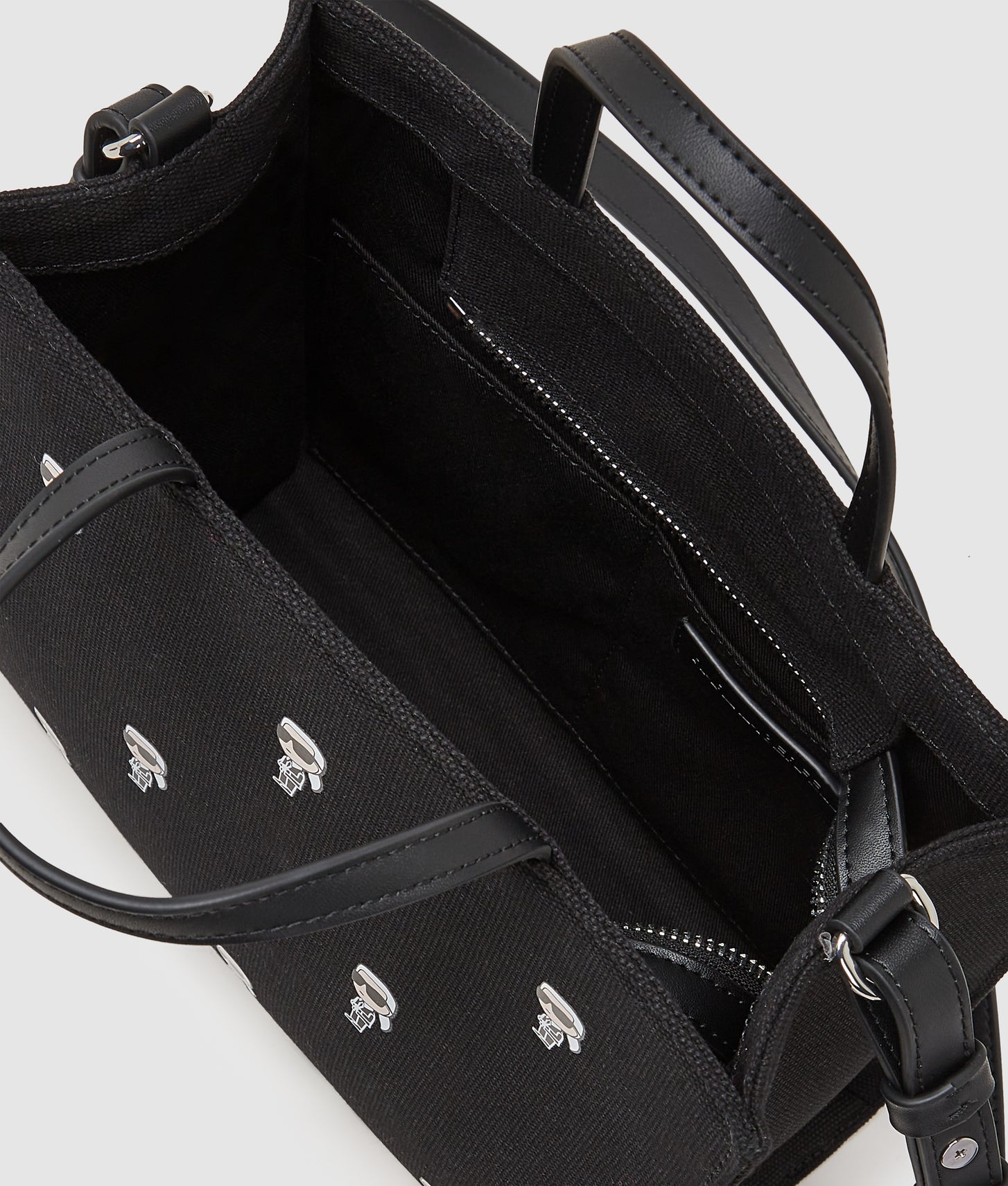 KarlLagerfeld Ikon All-Over-Print Tote Bag Black