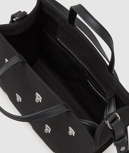 KarlLagerfeld Ikon All-Over-Print Tote Bag Black