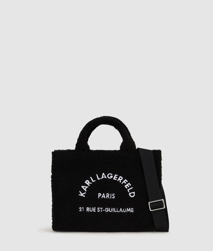 KarlLagerfeld Rue St-Guillaume Shearling Tote Bag Black