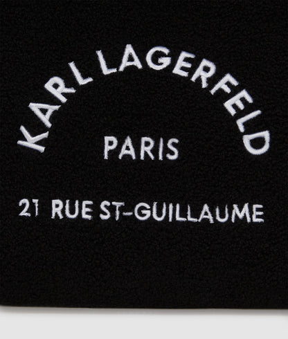 KarlLagerfeld Rue St-Guillaume Shearling Tote Bag Black