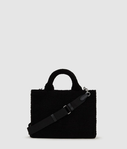 KarlLagerfeld Rue St-Guillaume Shearling Tote Bag Black