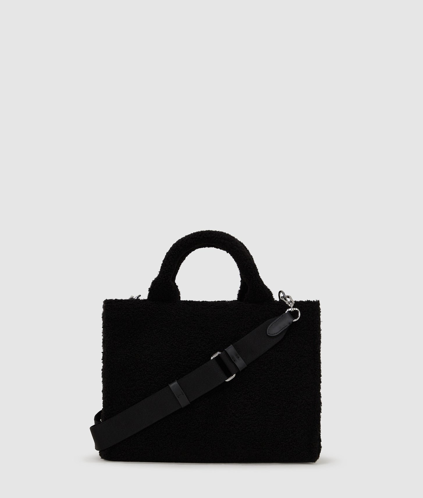 KarlLagerfeld Rue St-Guillaume Shearling Tote Bag Black
