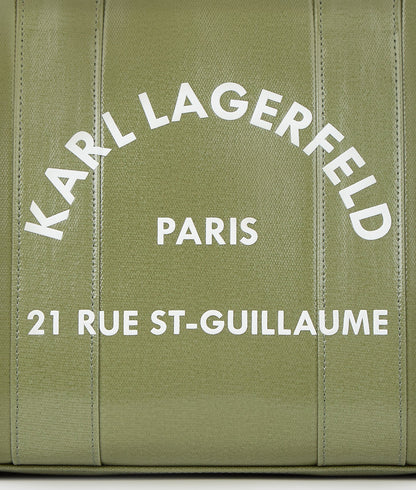KarlLagerfeld Rue St-Guillaume Coated Tote Bag Cedar