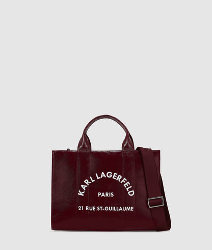 KarlLagerfeld Rue St-Guillaume Coated Tote Bag Windsor Wine