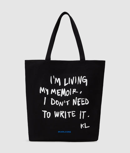KarlLagerfeld Karl Quote Shopper Black