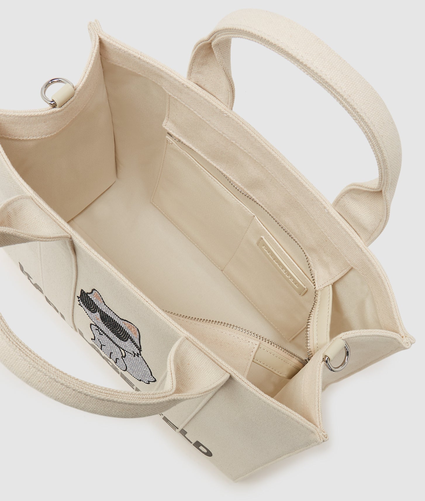 KarlLagerfeld Ikon Choupette Medium Tote Bag Natural