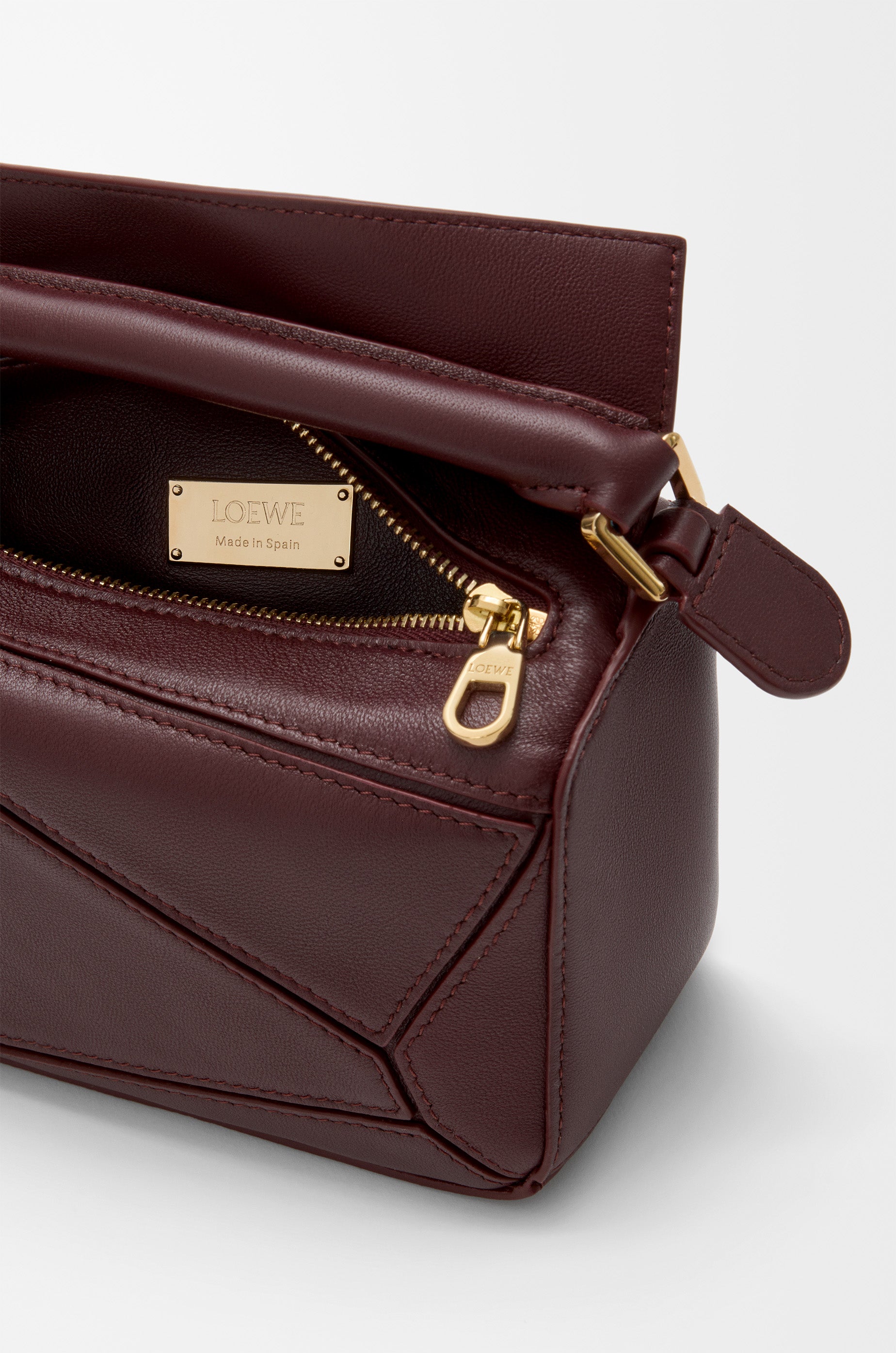 Loewe Mini Featherlight Puzzle bag in mellow nappa lambskin