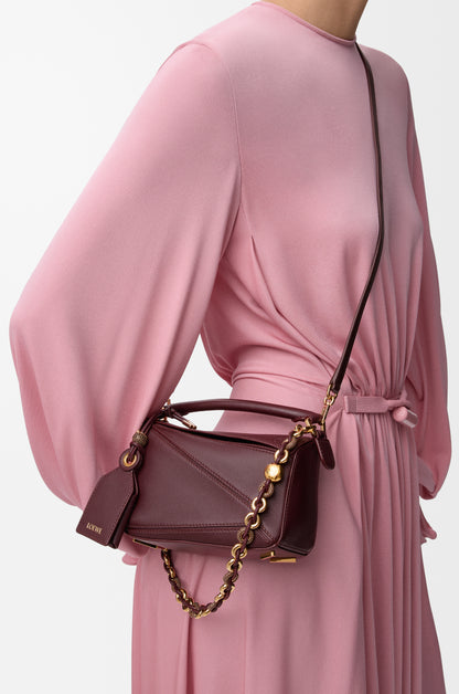 Loewe Mini Featherlight Puzzle bag in mellow nappa lambskin