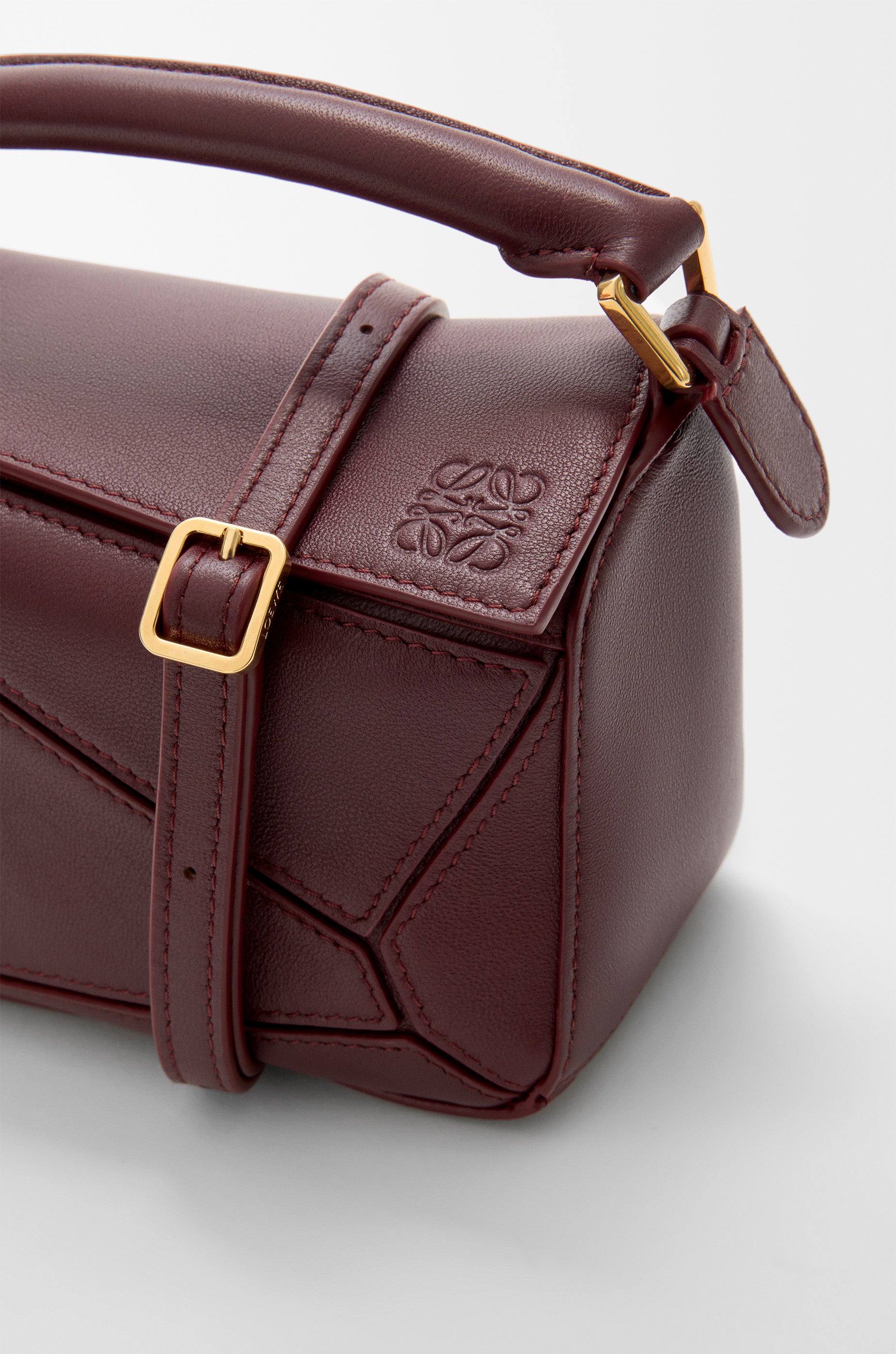 Loewe Mini Featherlight Puzzle bag in mellow nappa lambskin