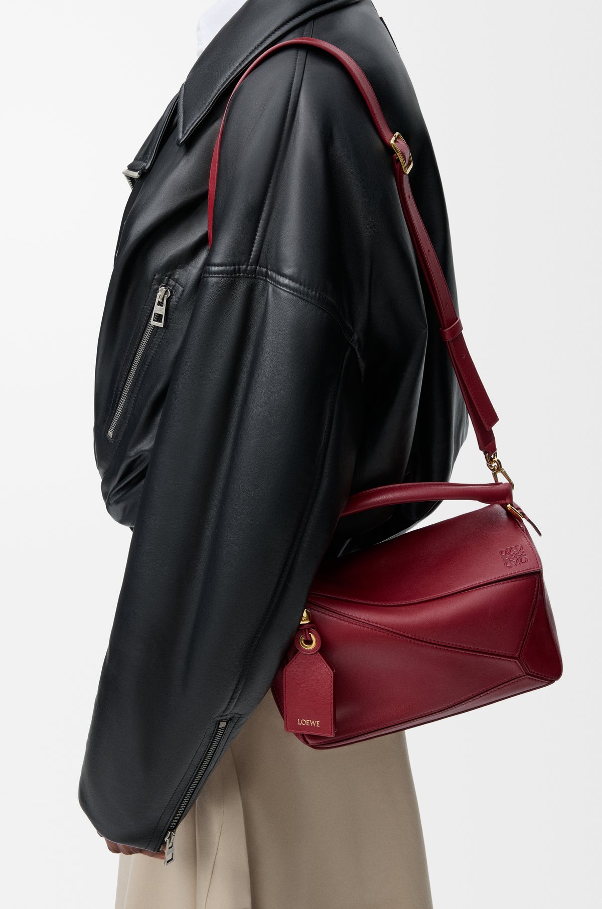 Loewe Small Featherlight Puzzle bag in nappa lambskin