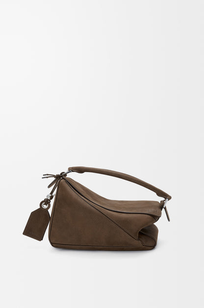 Loewe Small Featherlight Puzzle bag in grained nubuck