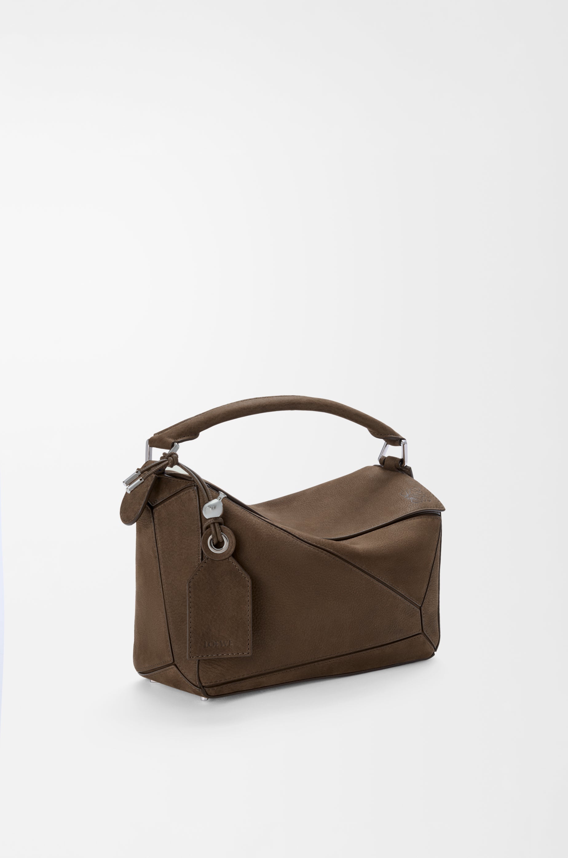 Loewe Small Featherlight Puzzle bag in grained nubuck