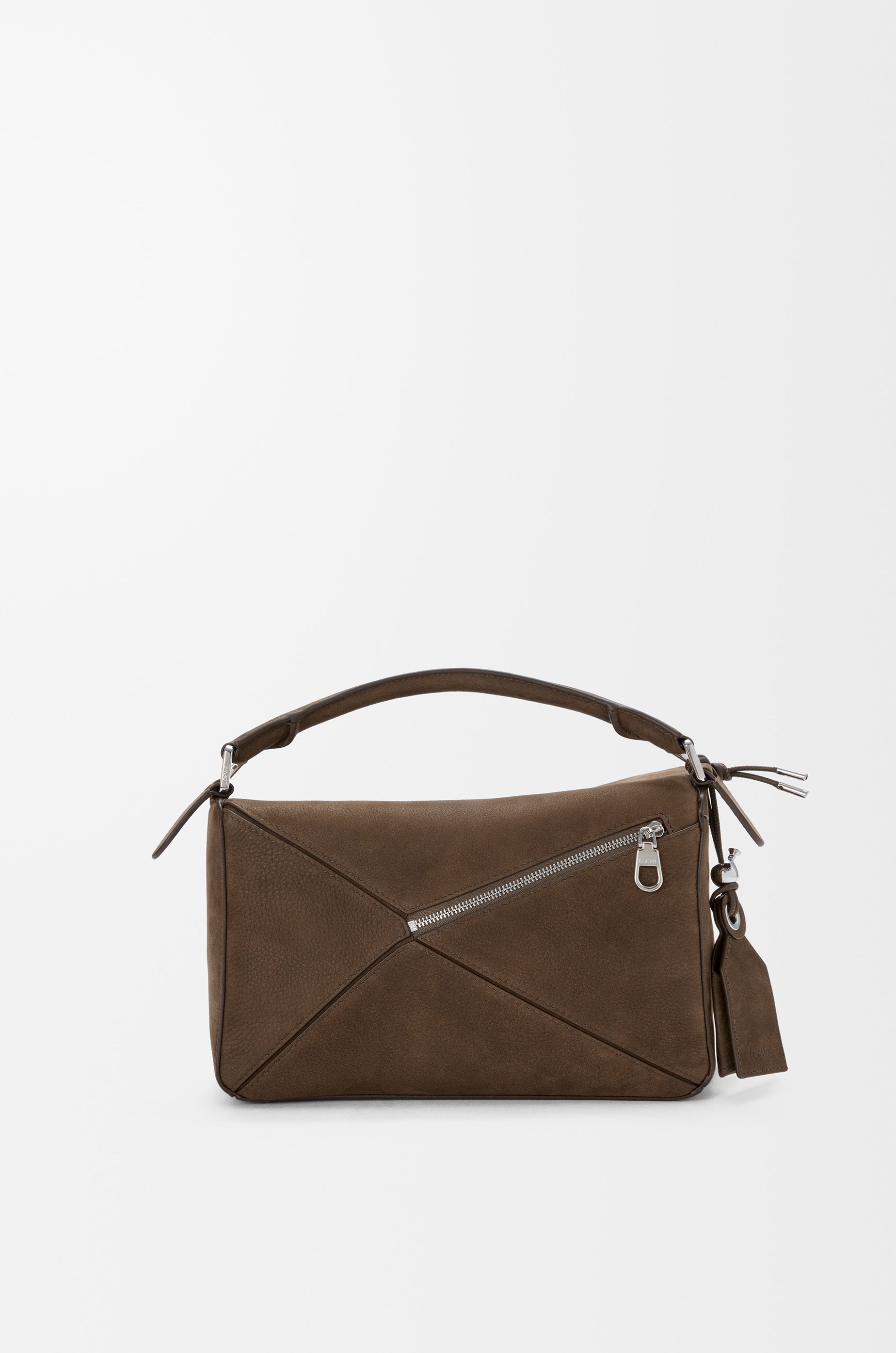 Loewe Small Featherlight Puzzle bag in grained nubuck