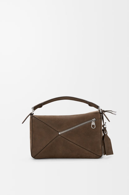 Loewe Small Featherlight Puzzle bag in grained nubuck