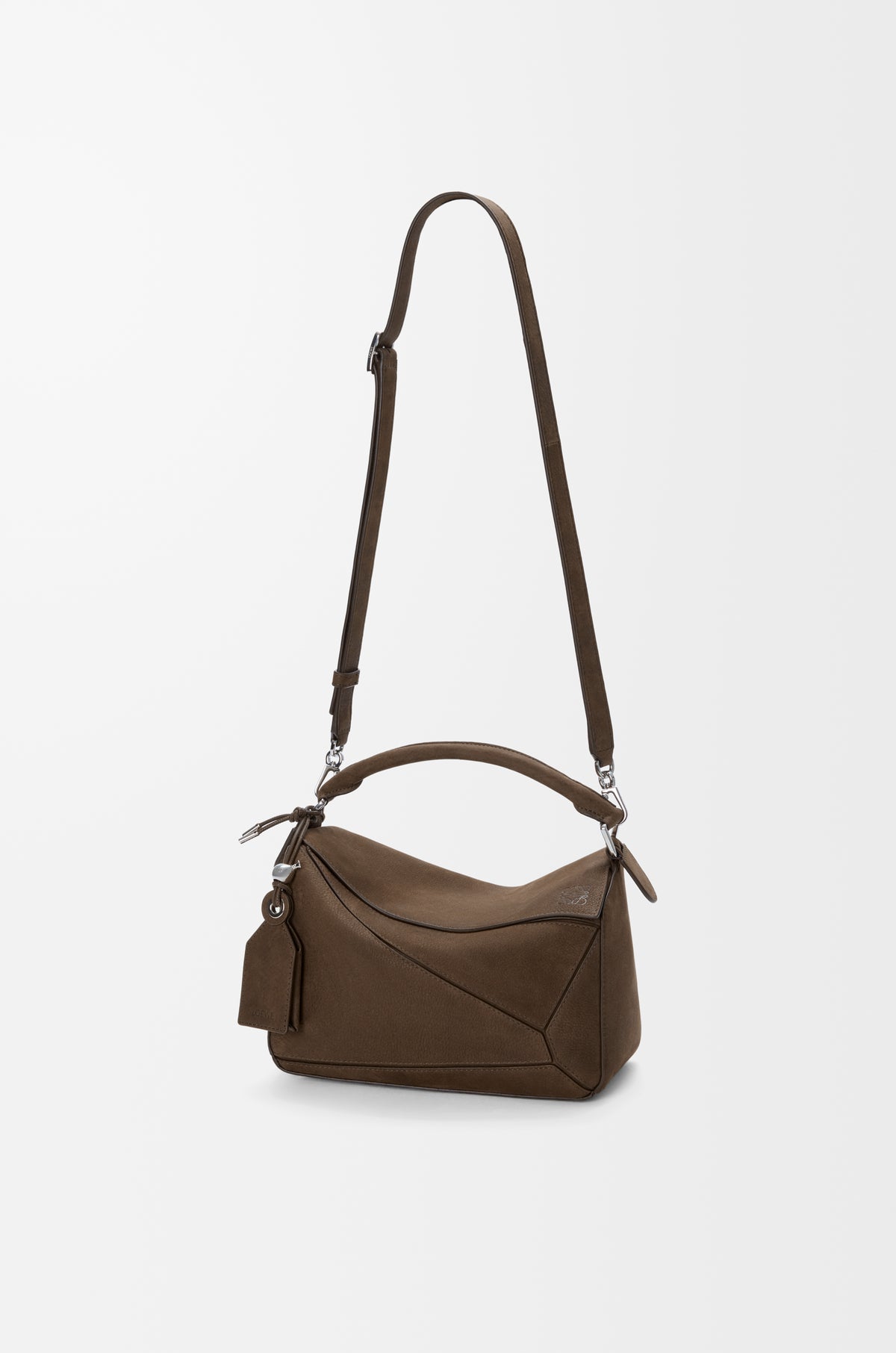 Loewe Small Featherlight Puzzle bag in grained nubuck