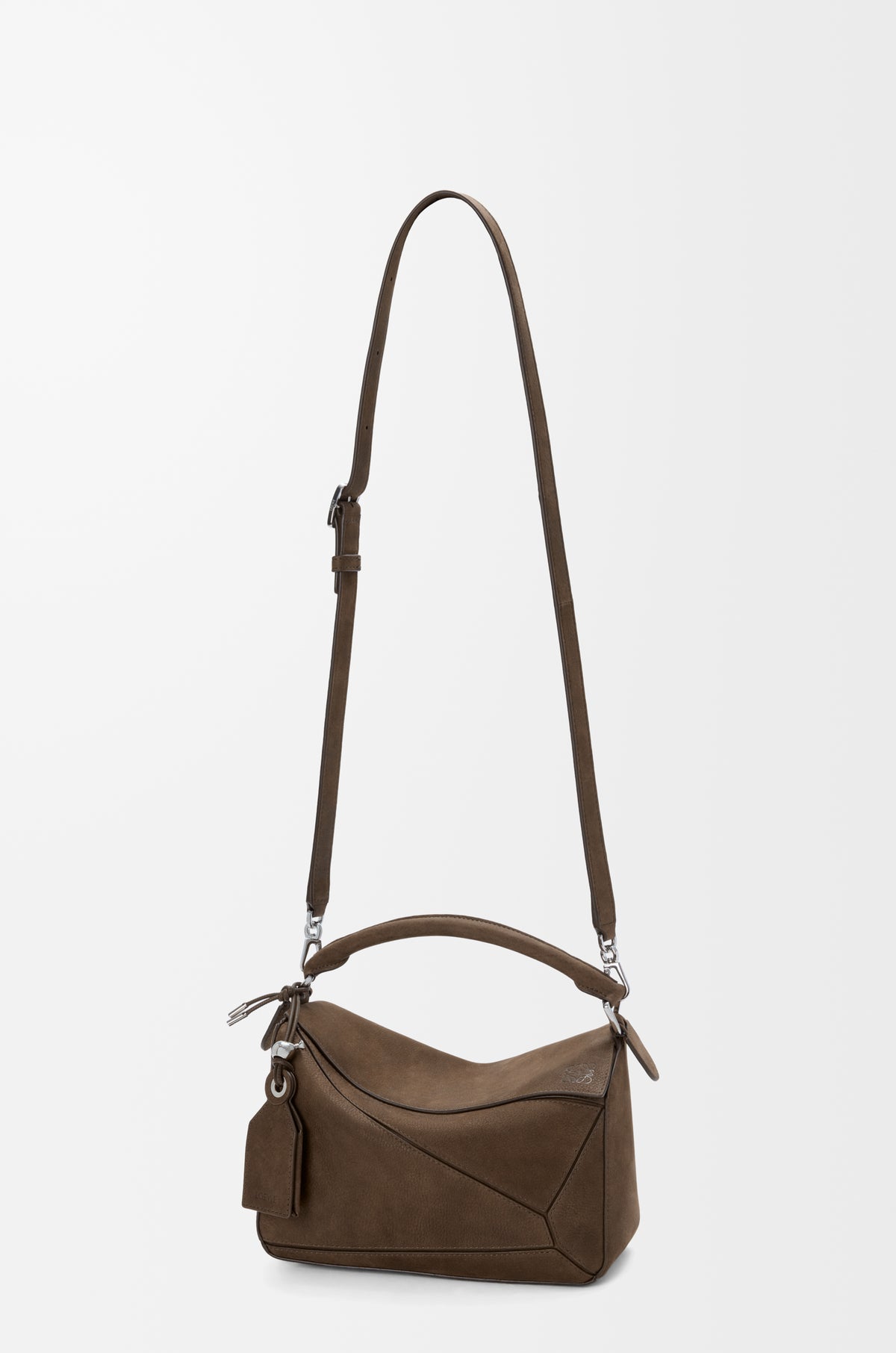 Loewe Small Featherlight Puzzle bag in grained nubuck