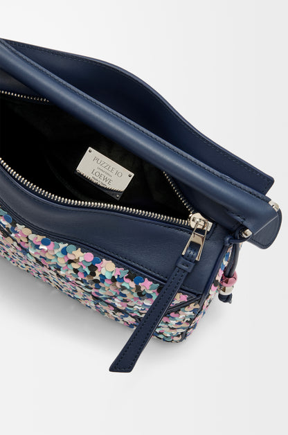 Loewe Puzzle 10 Confetti bag in classic calfskin
