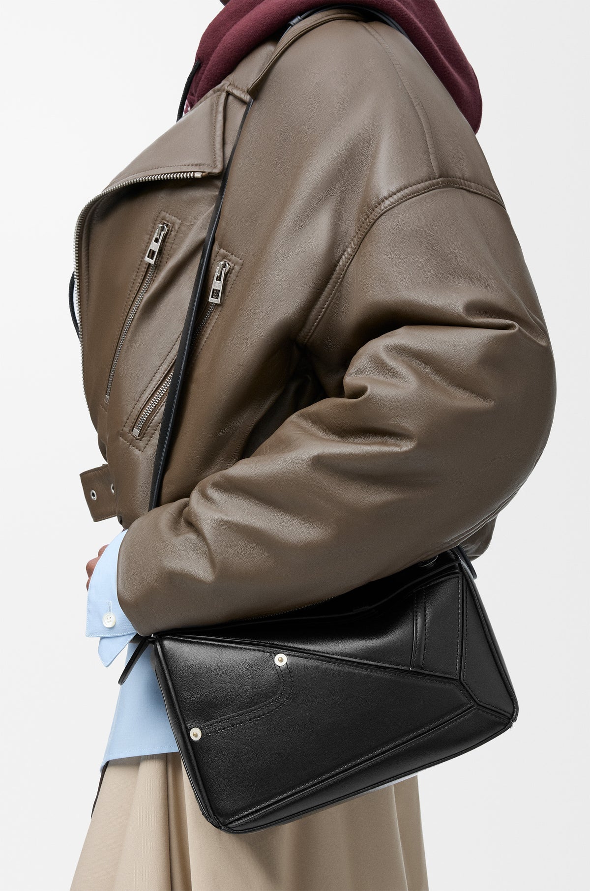 Loewe Panta small Puzzle bag in shiny calfskin