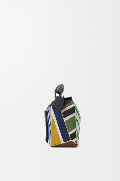 Loewe Small Puzzle bag in embroidered canvas