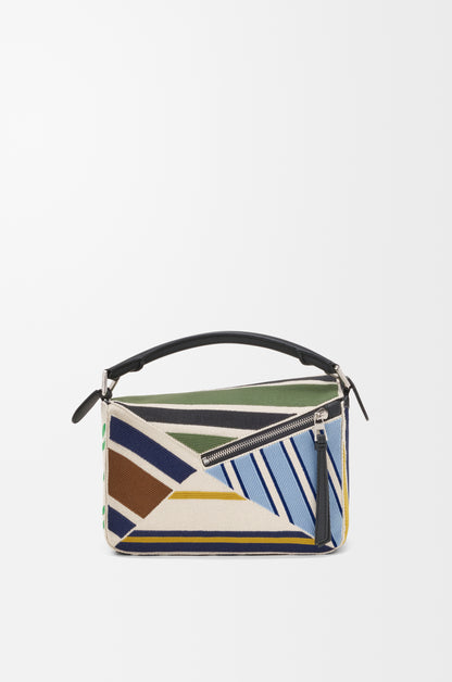 Loewe Small Puzzle bag in embroidered canvas