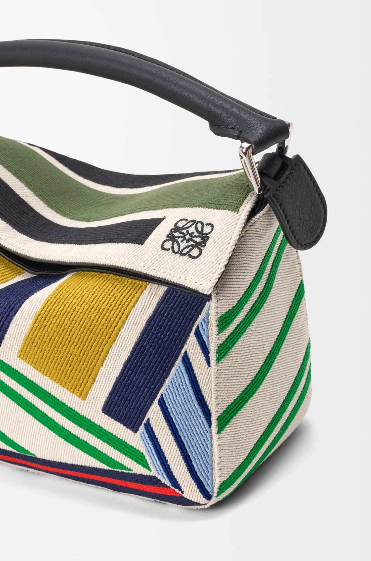 Loewe Small Puzzle bag in embroidered canvas