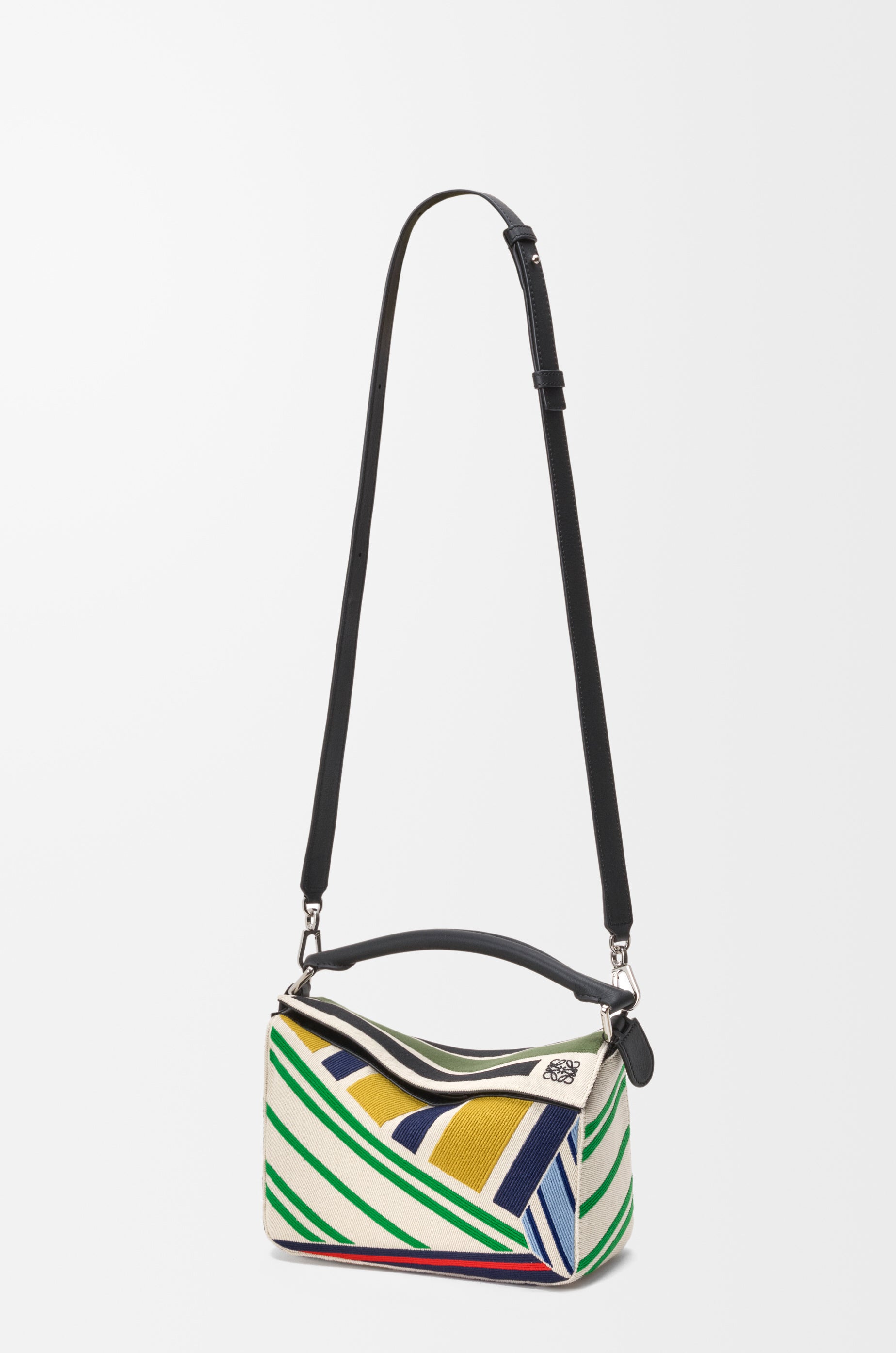 Loewe Small Puzzle bag in embroidered canvas