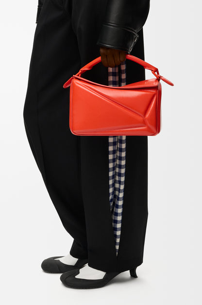 Loewe Small Puzzle Blown bag in glossy lambskin