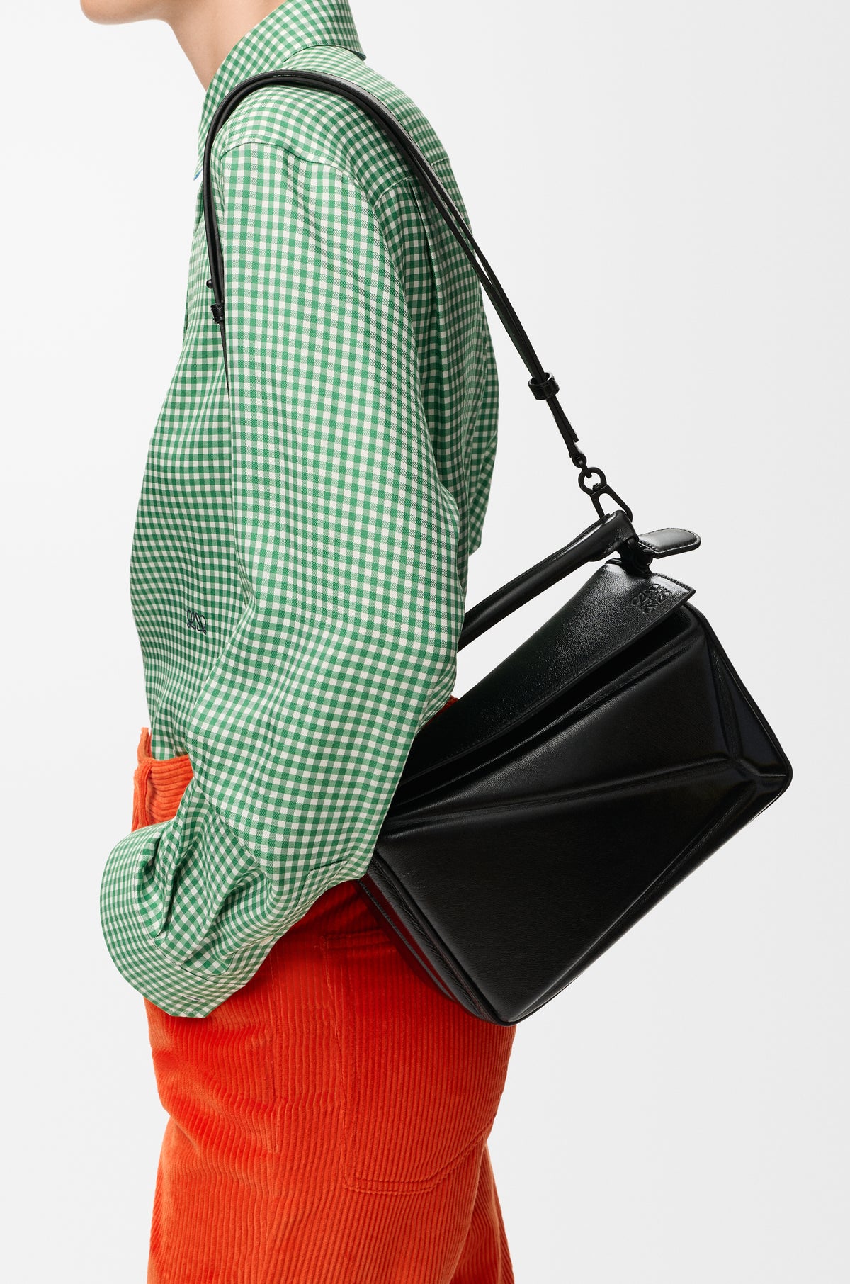 Loewe Small Puzzle Blown bag in glossy lambskin