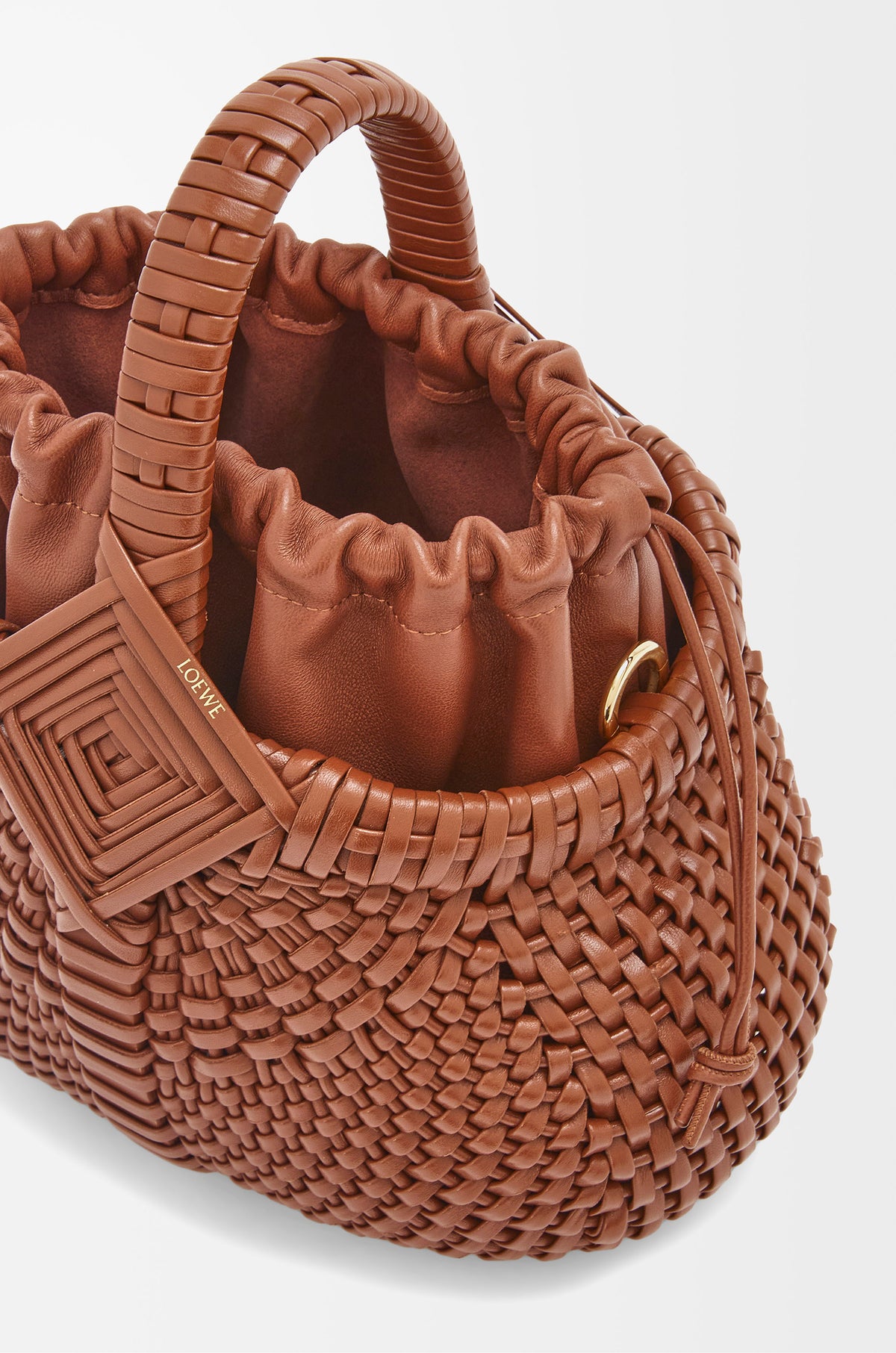 Loewe Mini Diamond Round Basket bag in calfskin