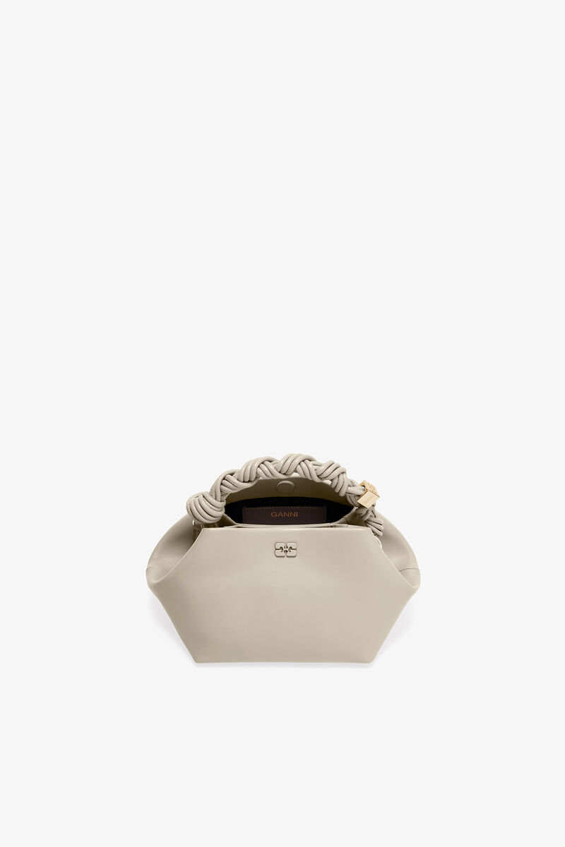Ganni Oyster Gray Light Grey Small Bou Bag