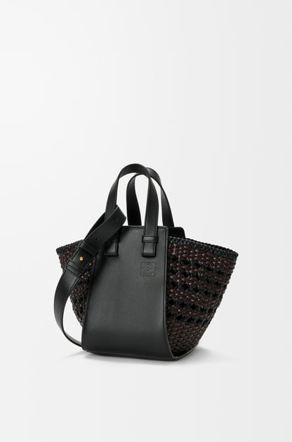 Loewe Compact Hammock bag in smooth calfskin and woven nappa calfskin