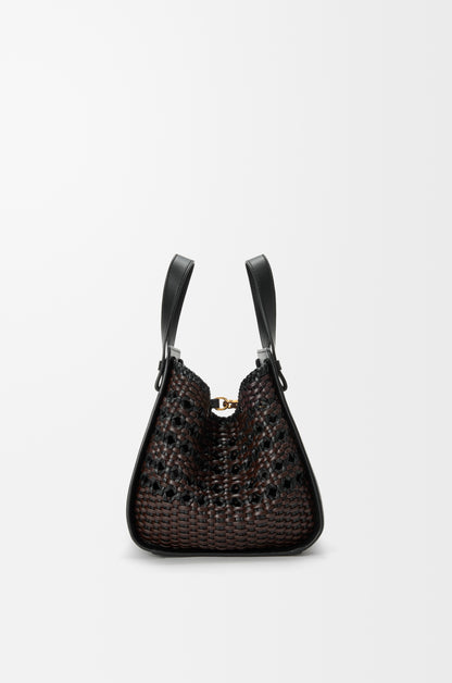 Loewe Compact Hammock bag in smooth calfskin and woven nappa calfskin