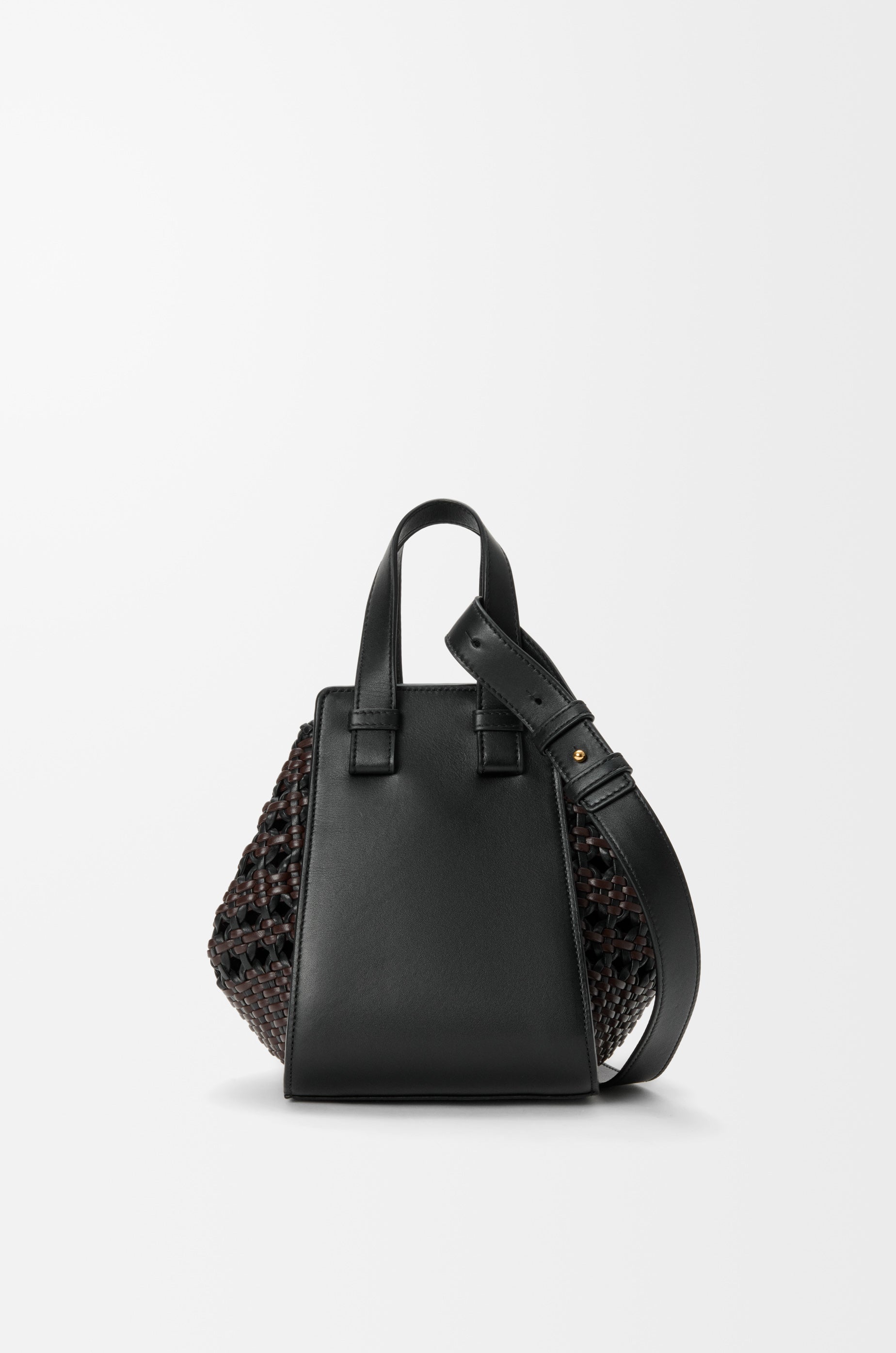 Loewe Compact Hammock bag in smooth calfskin and woven nappa calfskin