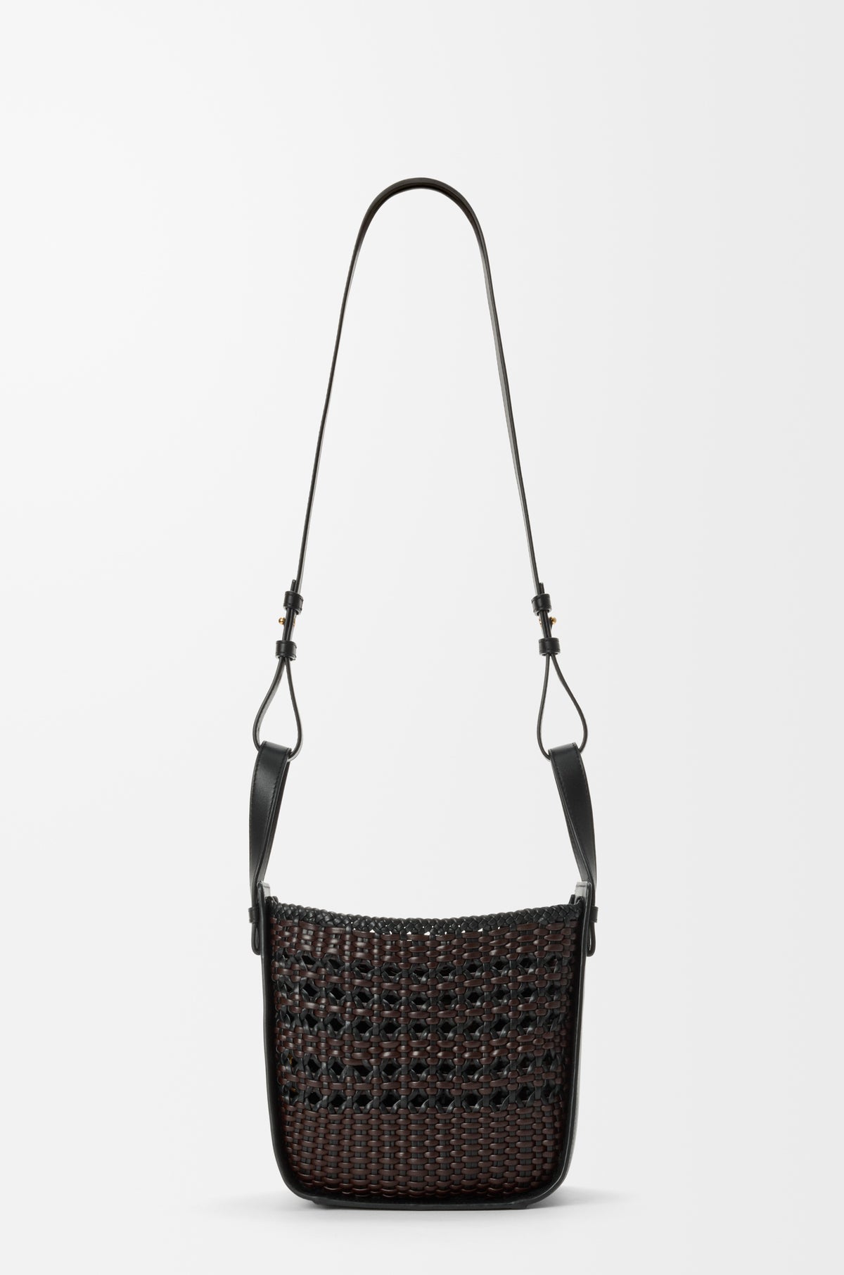Loewe Compact Hammock bag in smooth calfskin and woven nappa calfskin