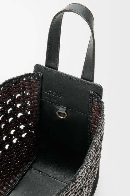 Loewe Compact Hammock bag in smooth calfskin and woven nappa calfskin