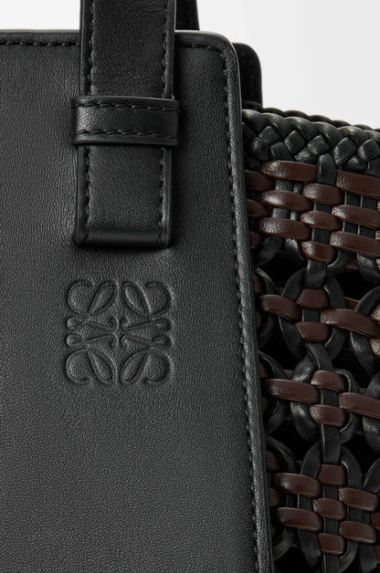 Loewe Compact Hammock bag in smooth calfskin and woven nappa calfskin