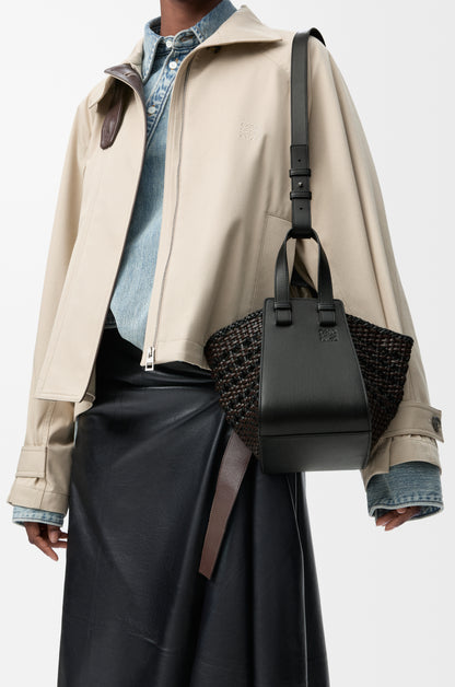 Loewe Compact Hammock bag in smooth calfskin and woven nappa calfskin