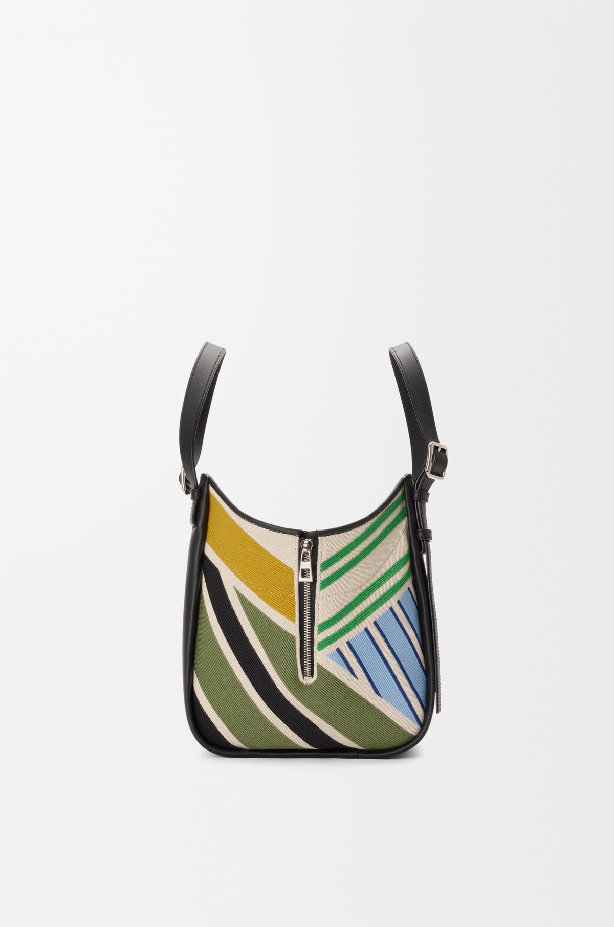 Loewe Hammock Flip bag in embroidered canvas and calfskin