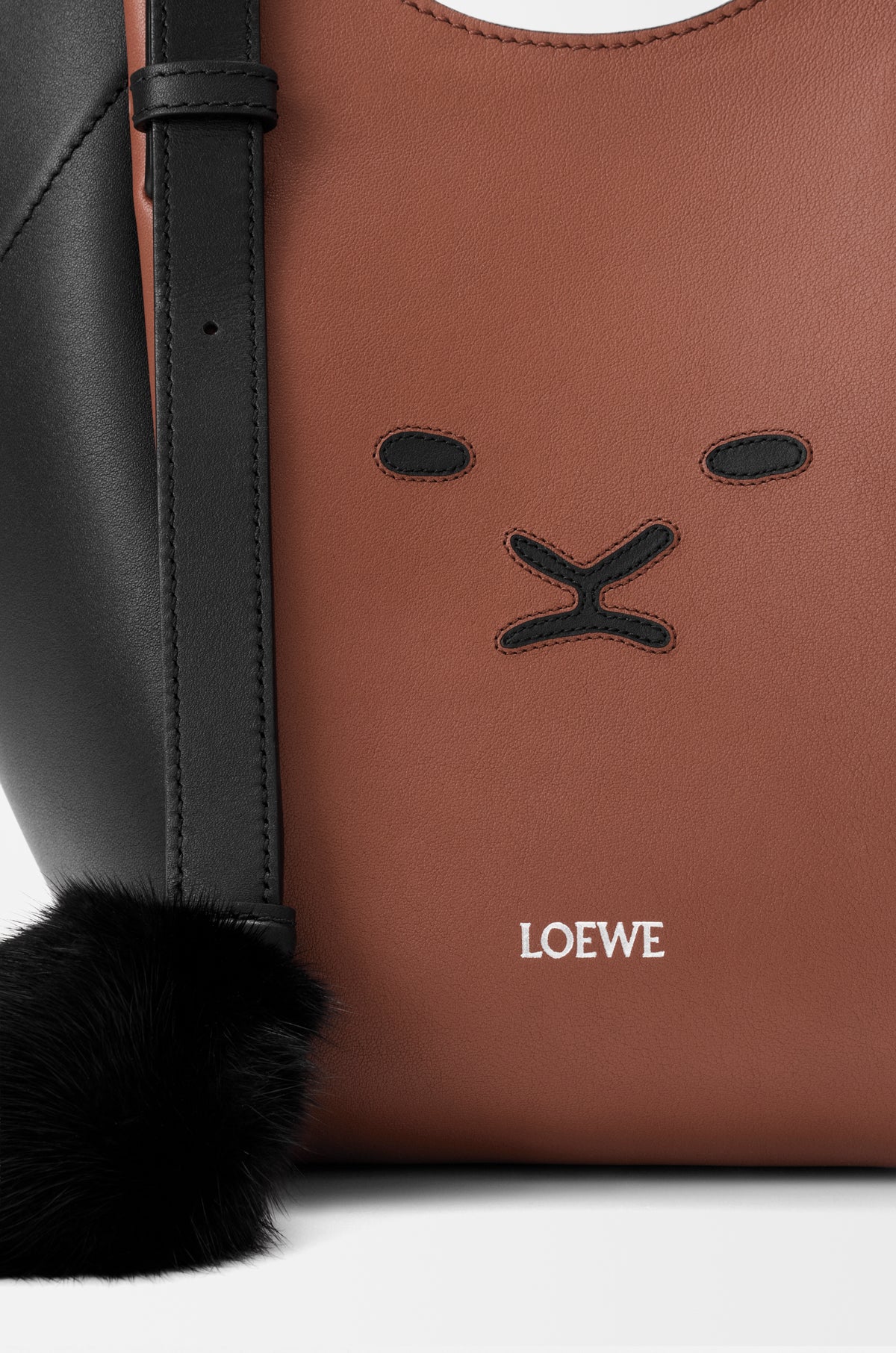 Loewe Lion Intarsio Hammock Flip bag in calfskin