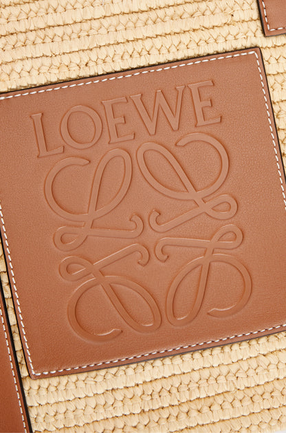 Loewe Elephant basket in raffia and calfskin