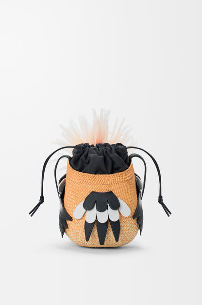 Loewe Bird bag in iraca palm and calfskin