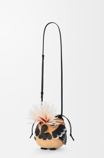 Loewe Bird bag in iraca palm and calfskin
