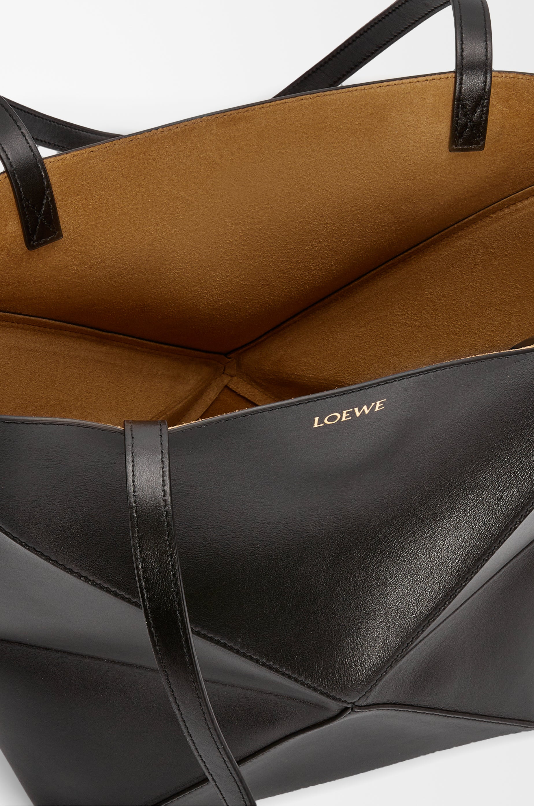 Loewe Medium Puzzle Fold tote in shiny calfskin