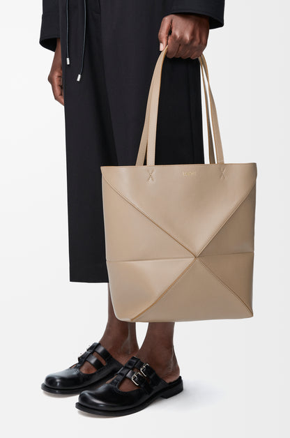 Loewe Medium Puzzle Fold tote in shiny calfskin