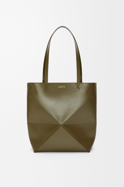 Loewe Medium Puzzle Fold tote in shiny calfskin