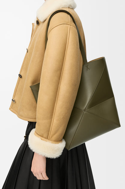 Loewe Medium Puzzle Fold tote in shiny calfskin