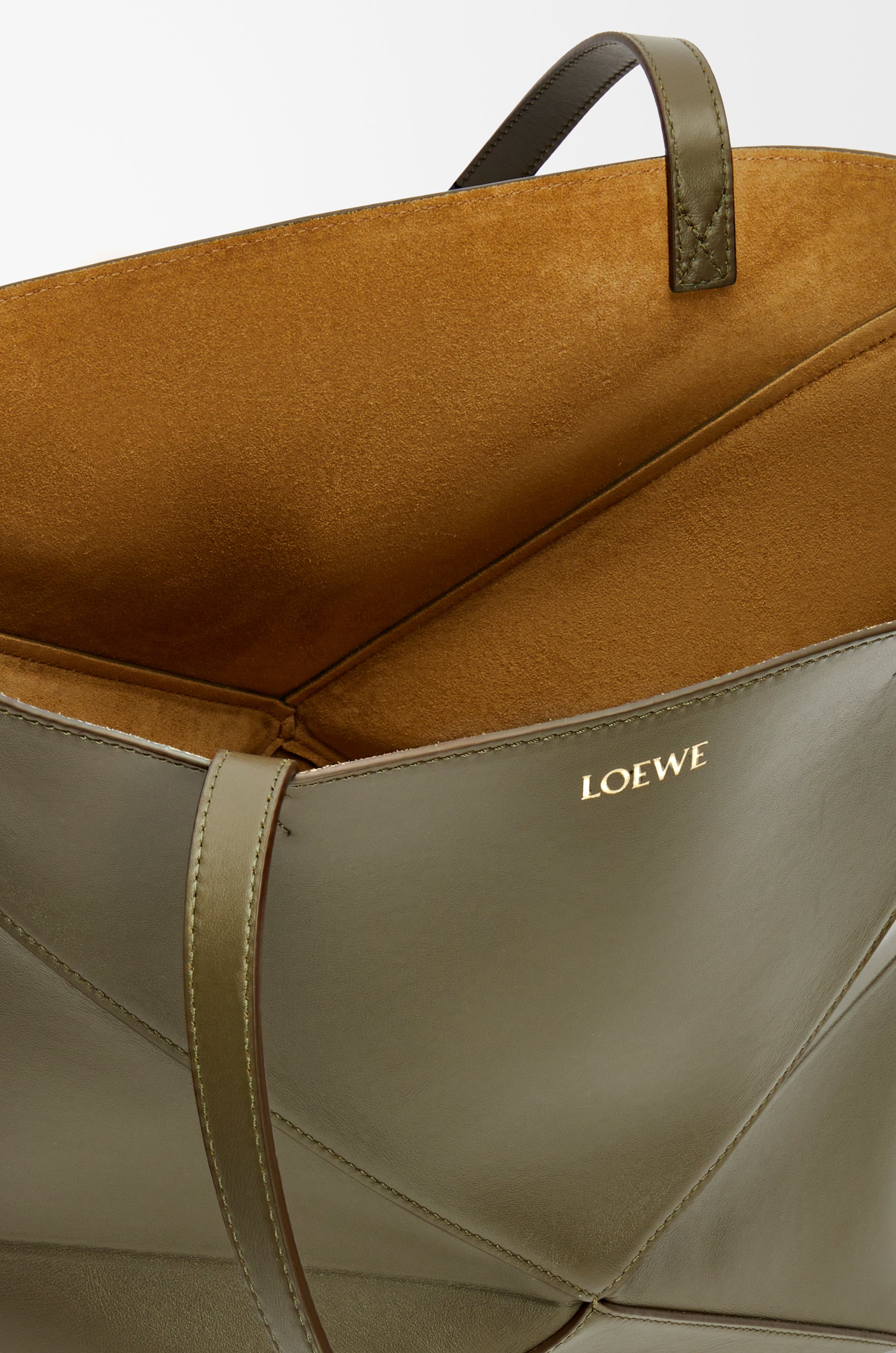 Loewe Medium Puzzle Fold tote in shiny calfskin