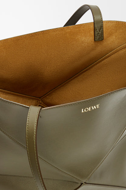 Loewe Medium Puzzle Fold tote in shiny calfskin